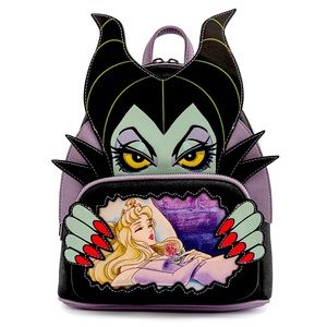Loungefly Black and Purple Maleficent Kids Backpack
